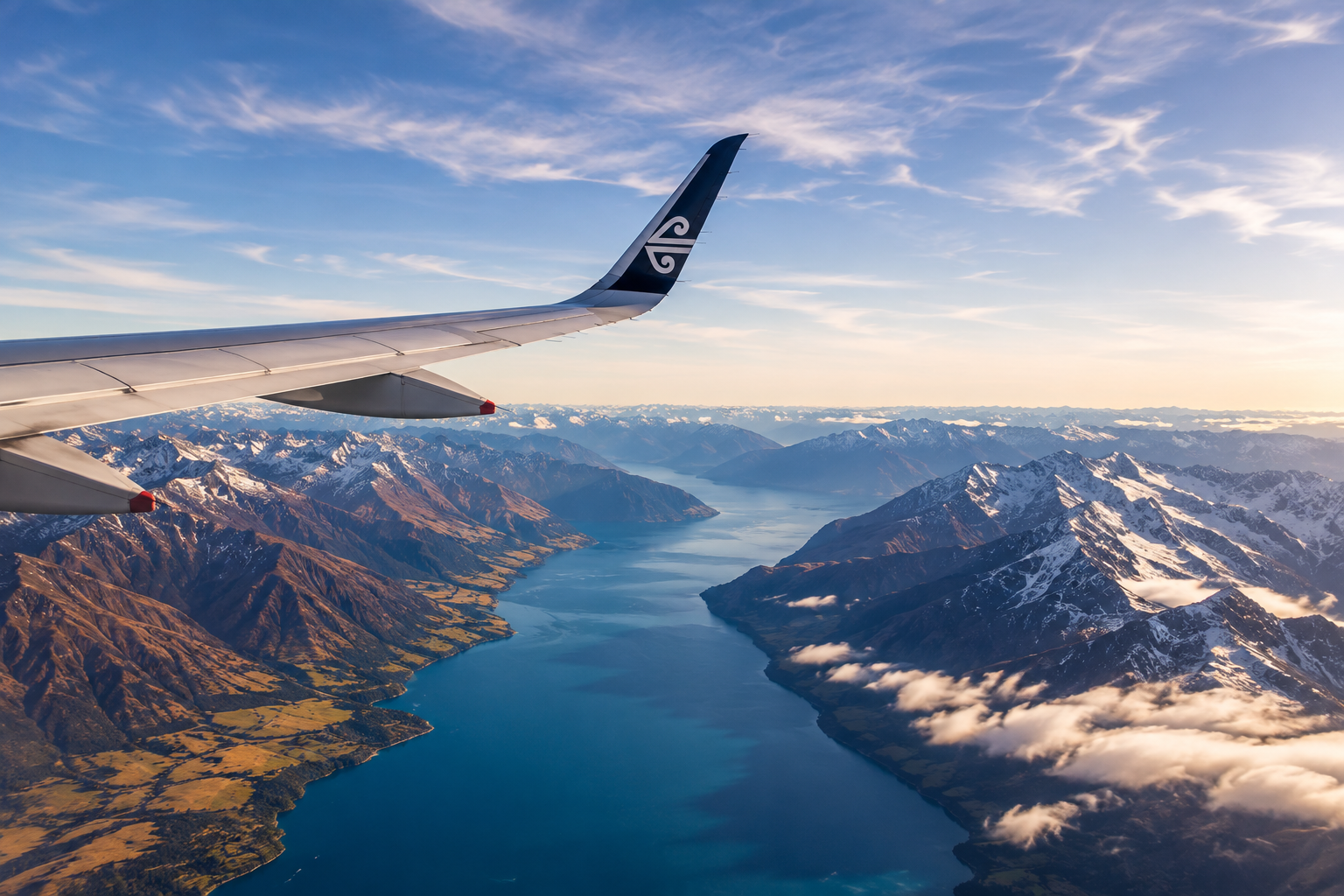 Air travel above New Zealand